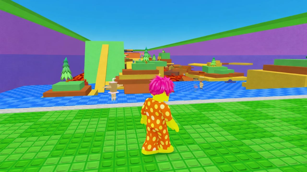 Survive Lava for Brainrots — safe zone platforms above water with Brainrots to collect